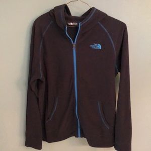 North Face boys zip up, hooded fleece. XL, 18/20